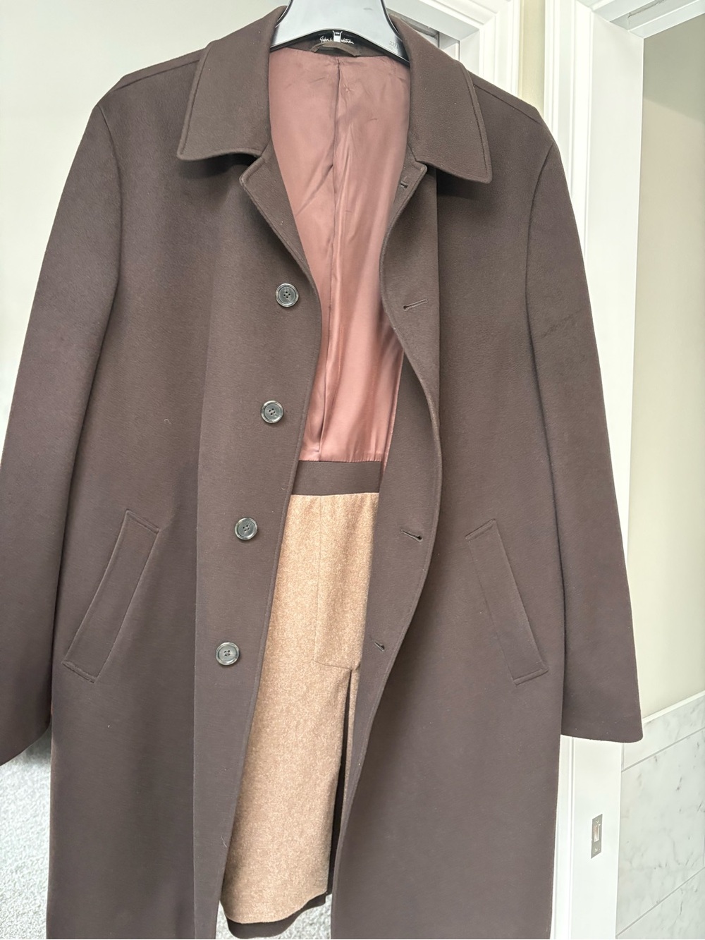 JW Nordstrom Men's Classic Wool Overcoat